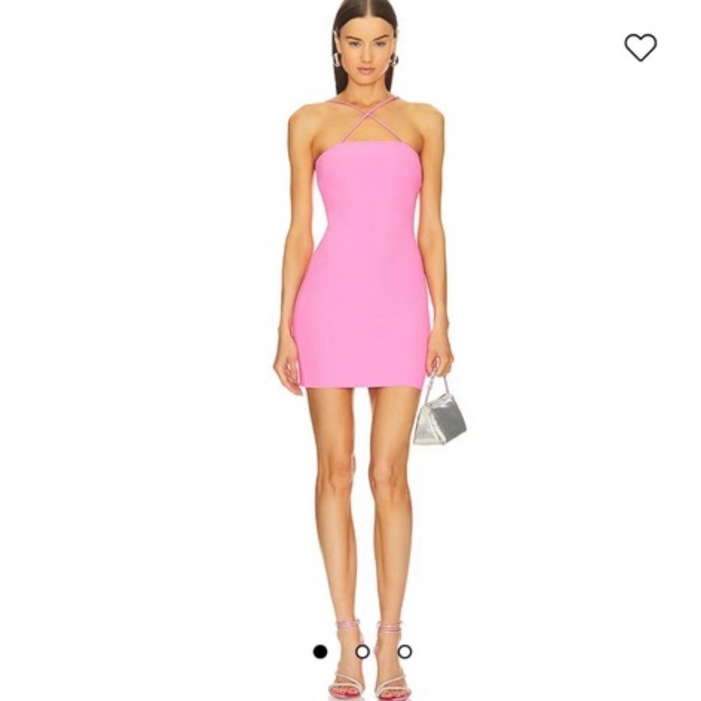 Amanda Uprichard Ronit Dress in Shocking Pink Size Small